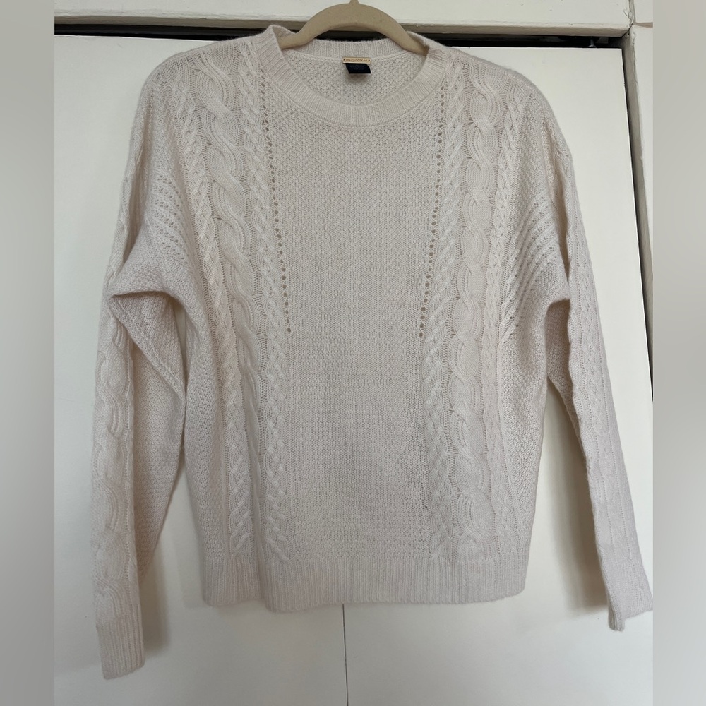 Cream Cashmere Sweater Cable Knit
